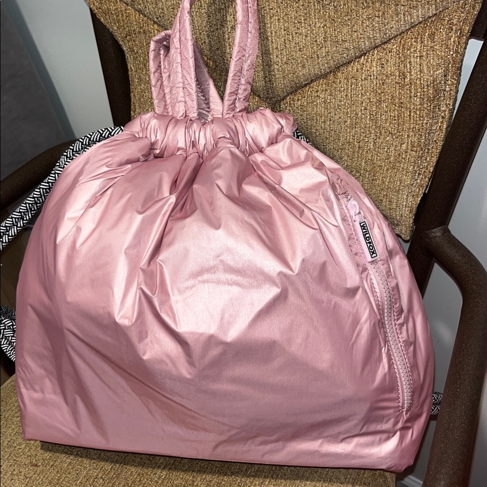 Wildfox Rose/Light Pink Backpack With Rope Straps - Picture 5 of 13